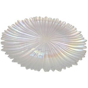 Made In India Opalescent Glass Feathertip Decorative Plate
